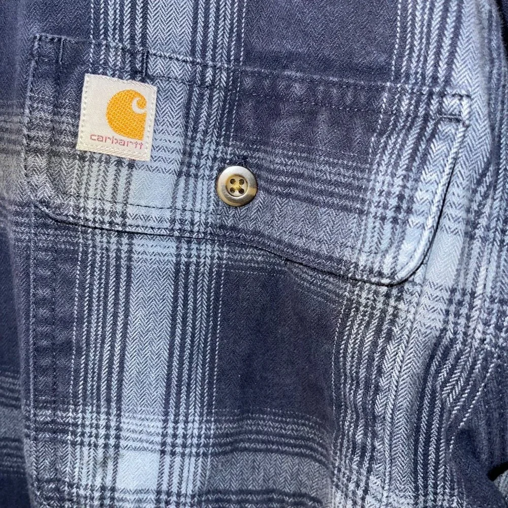 Carhartt Mens Shirt Size Small Blue Original Fit Long Sleeve Button Down - Picture 4 of 9